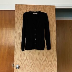 Classic Black Women's Cashmere Cardigan